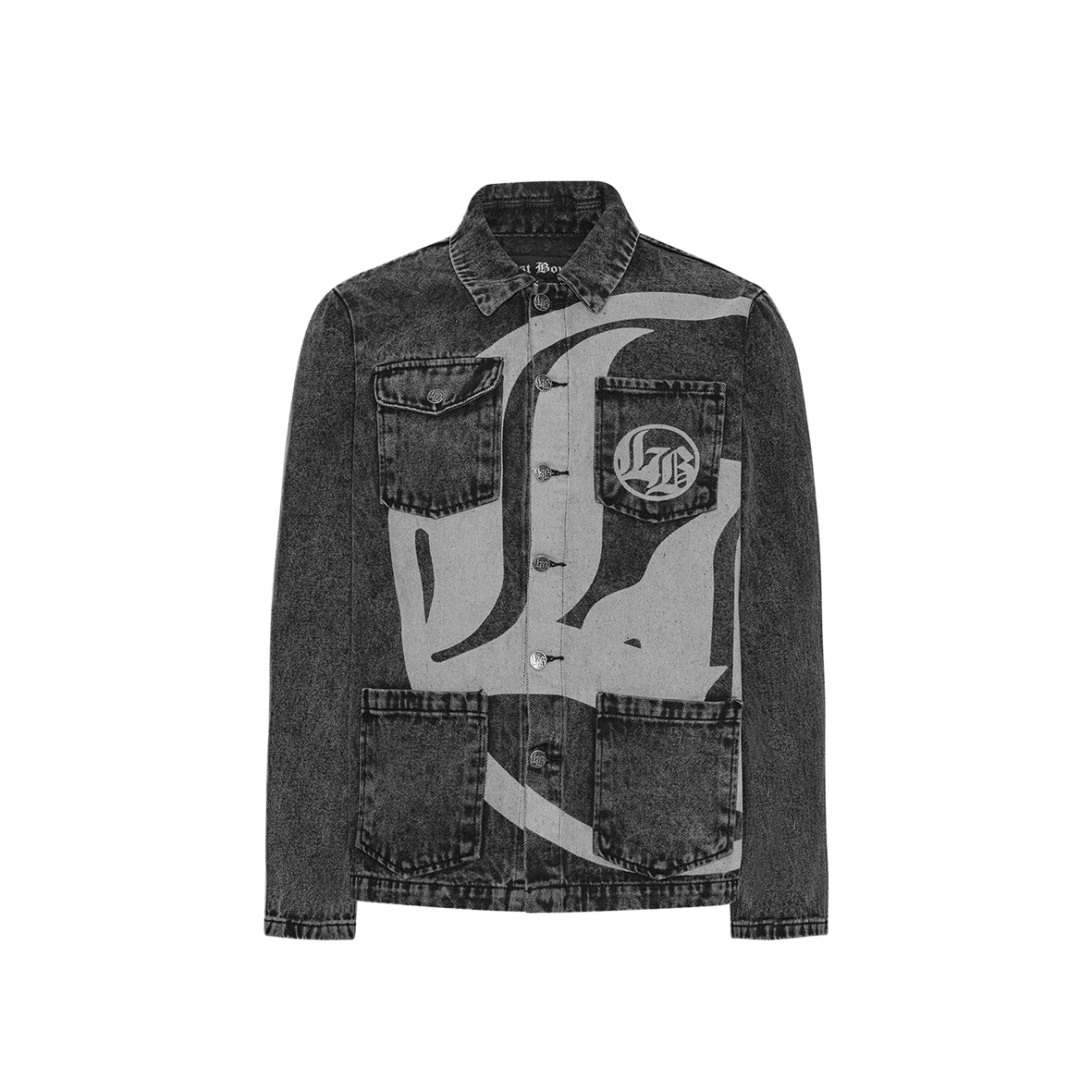 LOST BOYS ARCHIVES Logo Denim Jacket Black