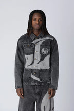 LOST BOYS ARCHIVES Logo Denim Jacket Black