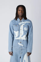 LOST BOYS ARCHIVES Logo Denim Jacket Light Blue