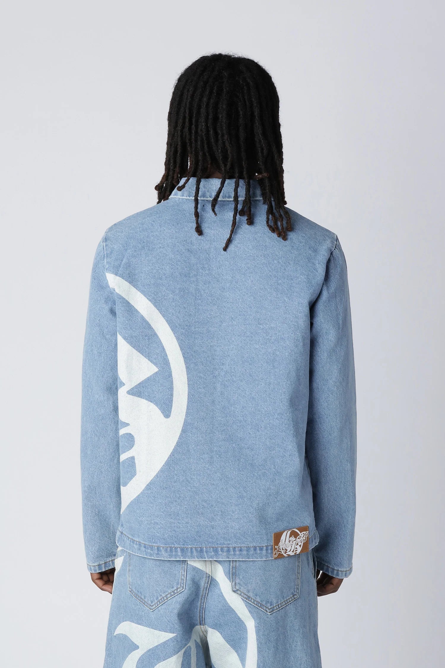 LOST BOYS ARCHIVES Logo Denim Jacket Light Blue