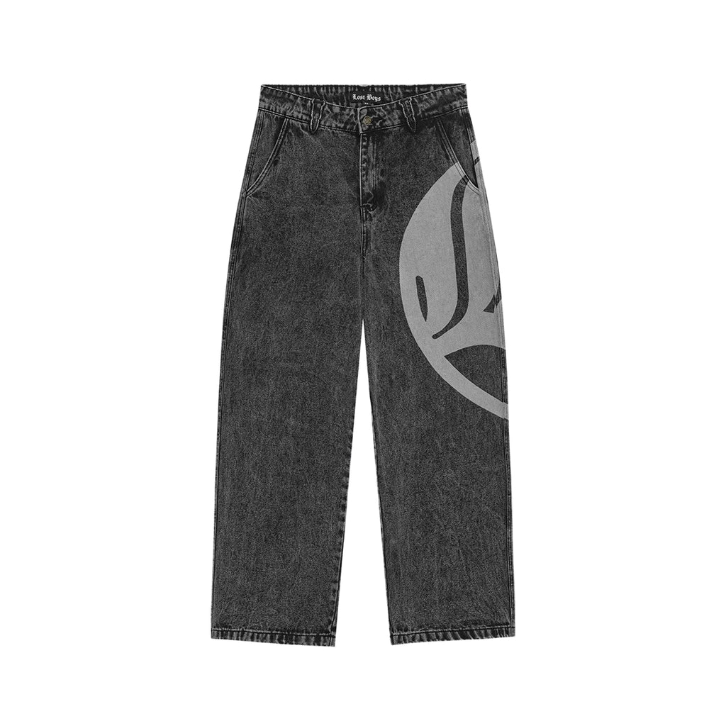 LOST BOYS ARCHIVES Logo Denim Jeans Black