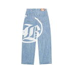 LOST BOYS ARCHIVES Logo Denim Jeans Light Blue