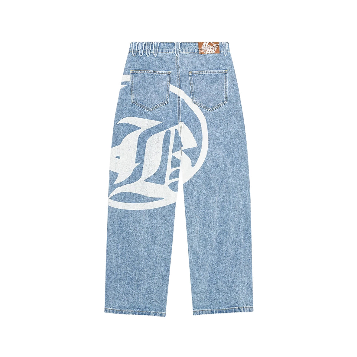 LOST BOYS ARCHIVES Logo Denim Jeans Light Blue