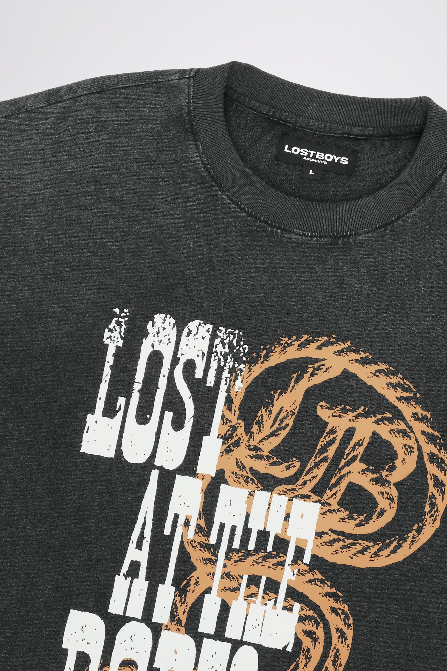 LOST BOYS ARCHIVES Lost At Rodeo T-Shirt Washed Black