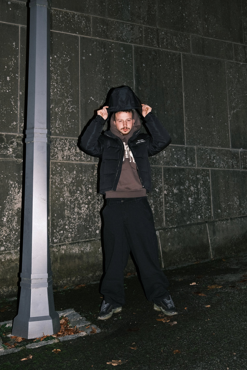 LOST BOYS ARCHIVES Puffer Jacket Black