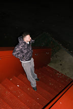 LOST BOYS ARCHIVES Puffer Jacket Black Logo Camouflage