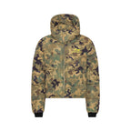 LOST BOYS ARCHIVES Puffer Jacket Green Logo Camouflage