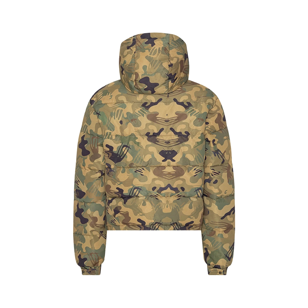 LOST BOYS ARCHIVES Puffer Jacket Green Logo Camouflage