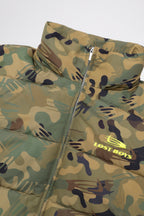 LOST BOYS ARCHIVES Puffer Jacket Green Logo Camouflage