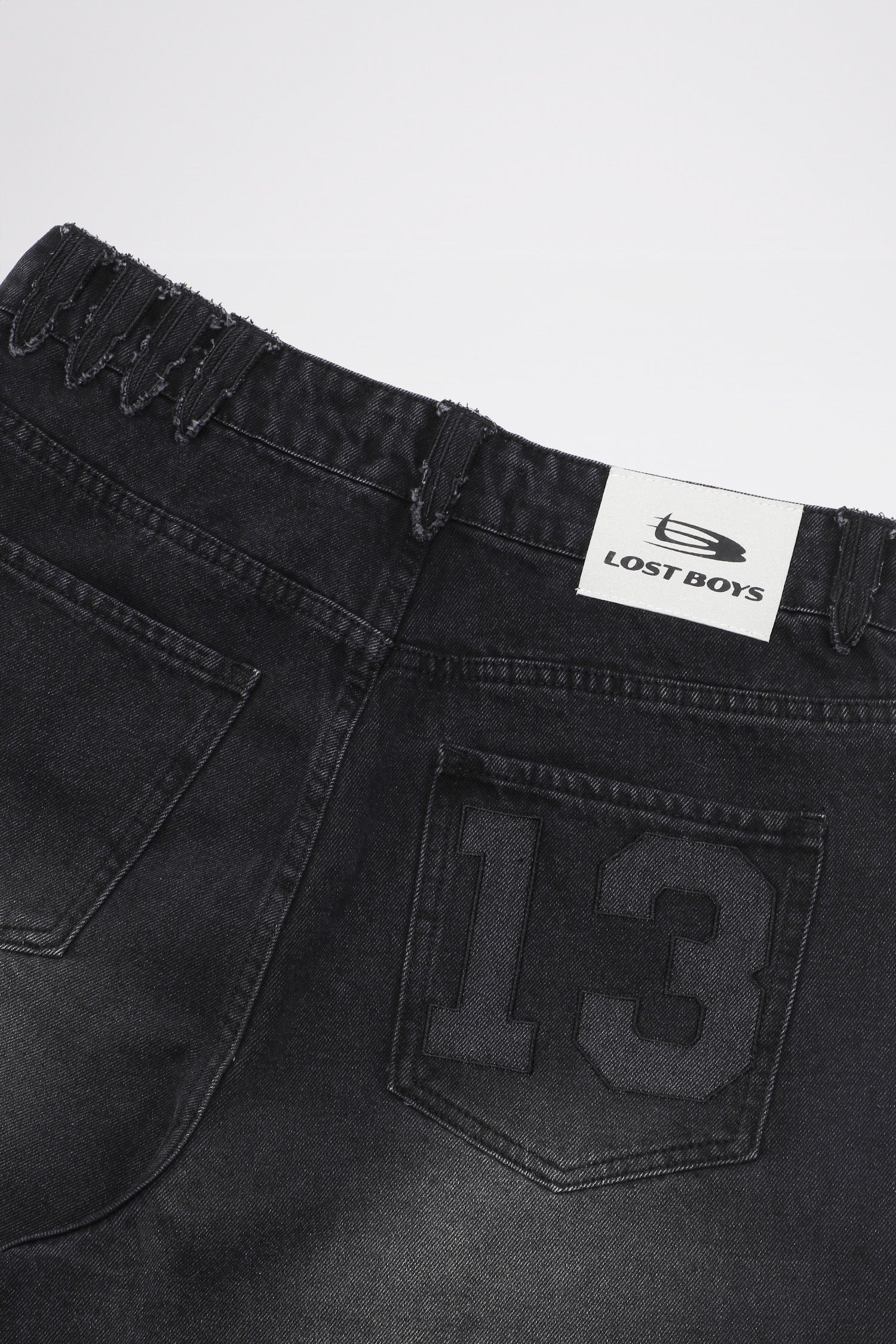 LOST BOYS ARCHIVES Sandblasted Everyday Jeans Washed Black