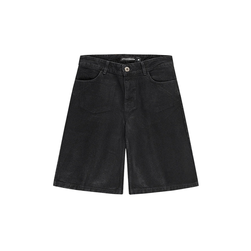 MOONLIGHT MANSION Jorts Waxed Black