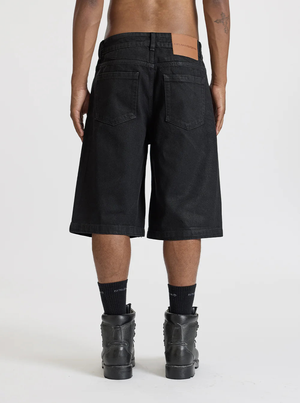 MOONLIGHT MANSION Jorts Waxed Black