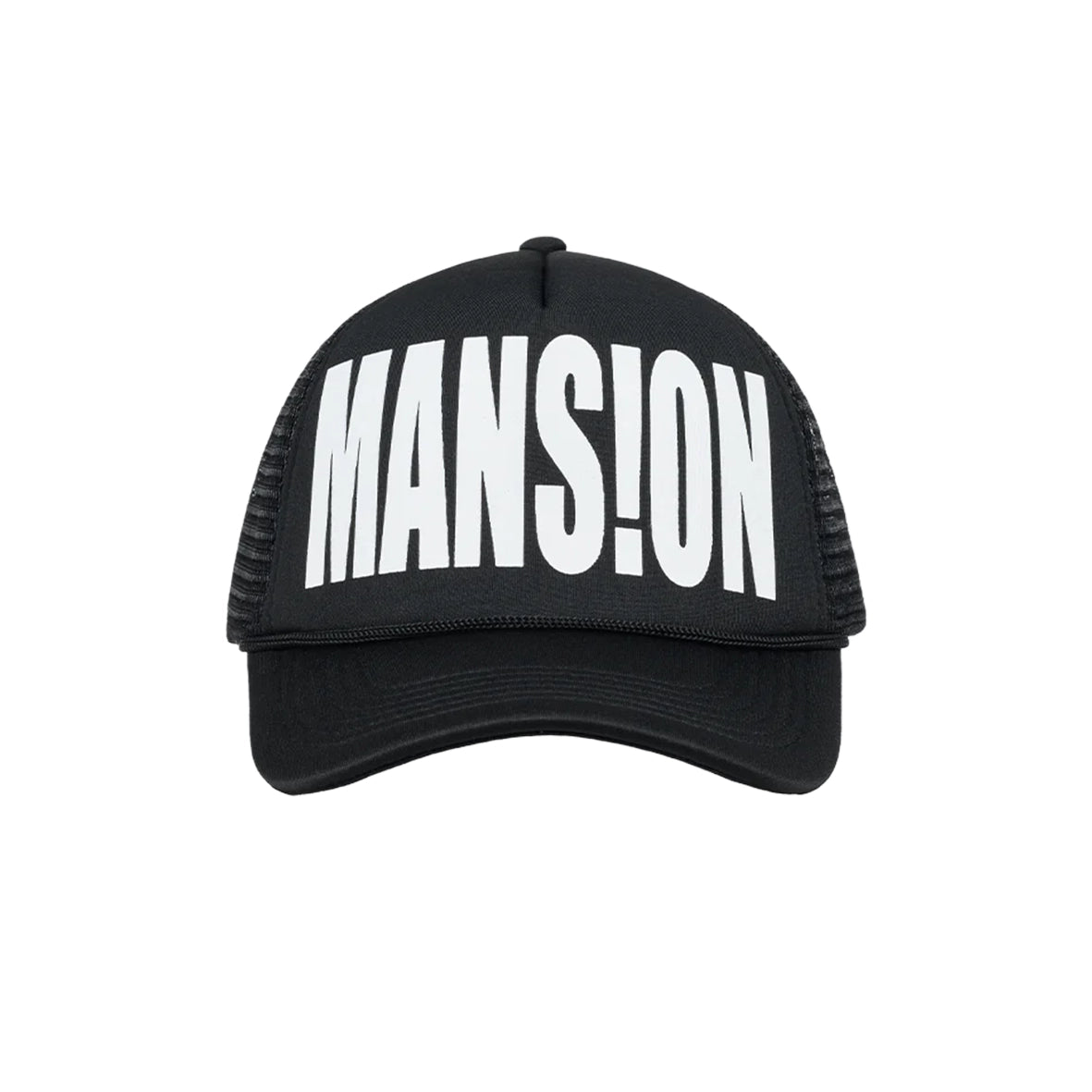 MOONLIGHT MANSION Mans!on Trucker Cap Black White