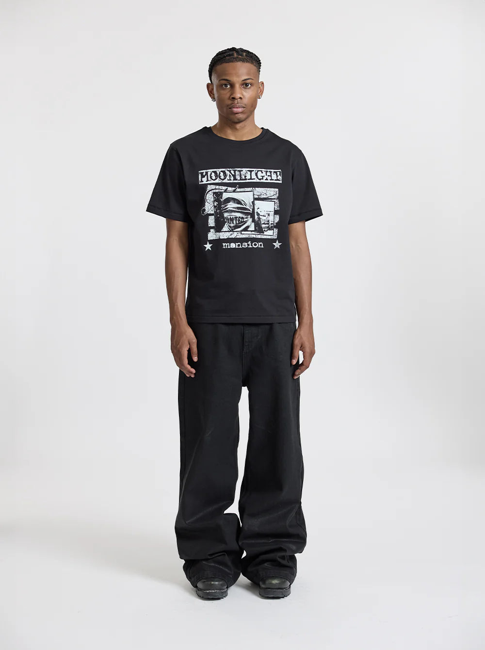 MOONLIGHT MANSION Nihilist T-Shirt Black