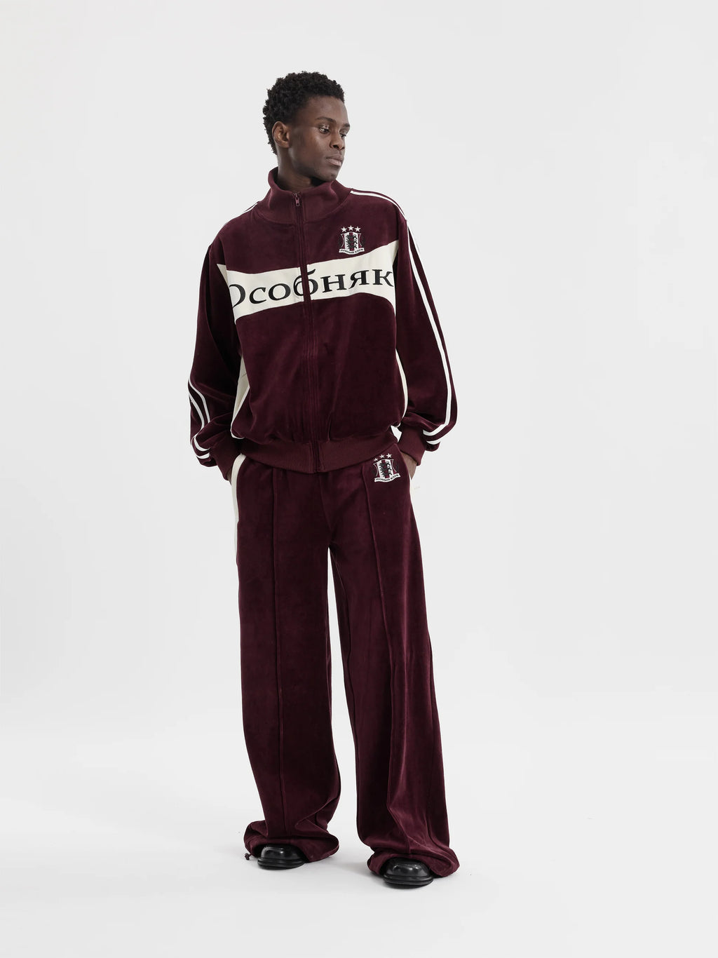 MOONLIGHT MANSION Ocobhrk Velvet Jacket Bordeaux