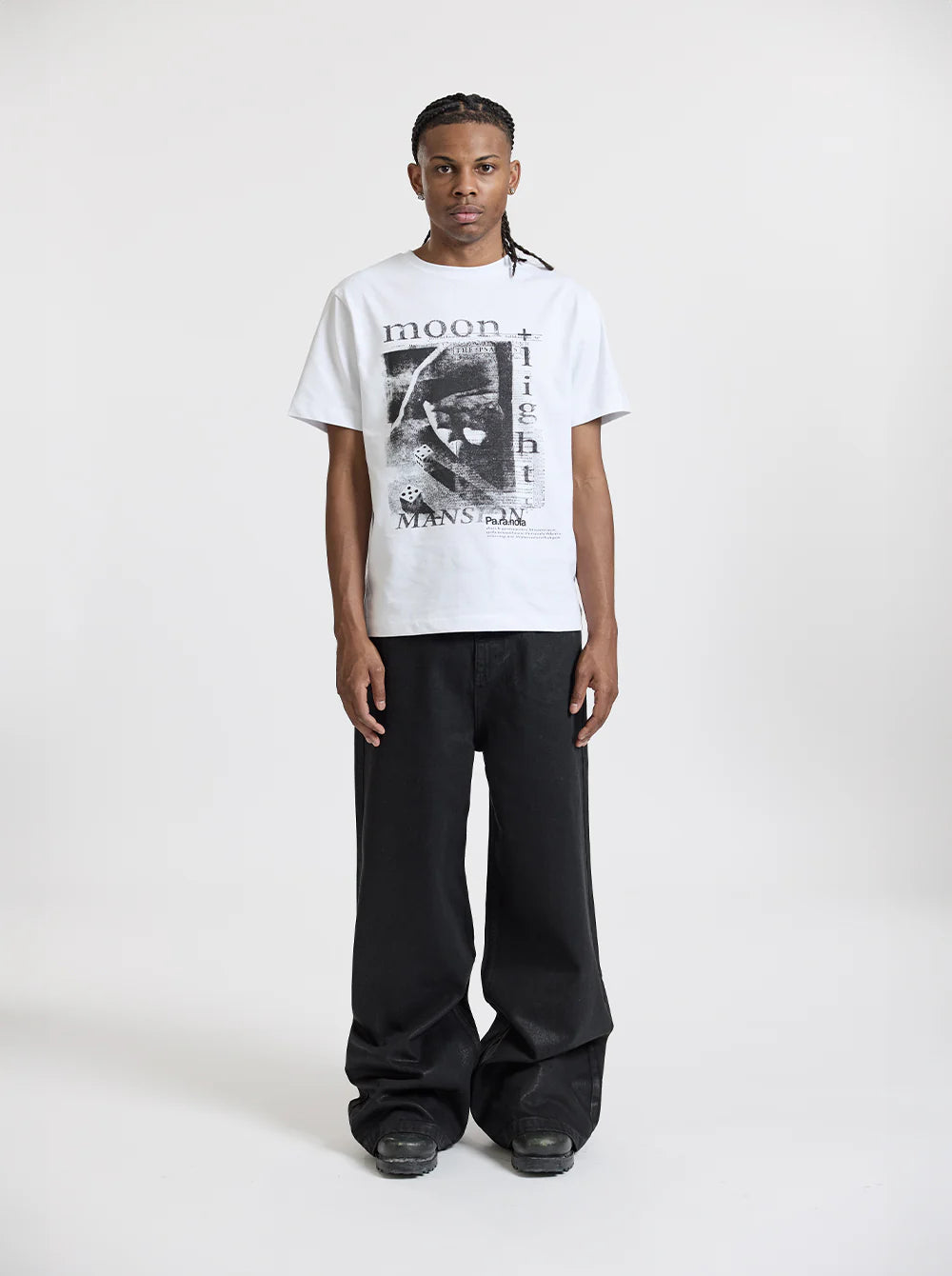 MOONLIGHT MANSION Paranoid T-Shirt White