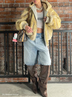 MOONLIGHT MANSION Silhouette Jorts Faded Blue