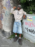 MOONLIGHT MANSION Silhouette Jorts Faded Blue