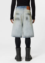 MOONLIGHT MANSION Silhouette Jorts Faded Blue