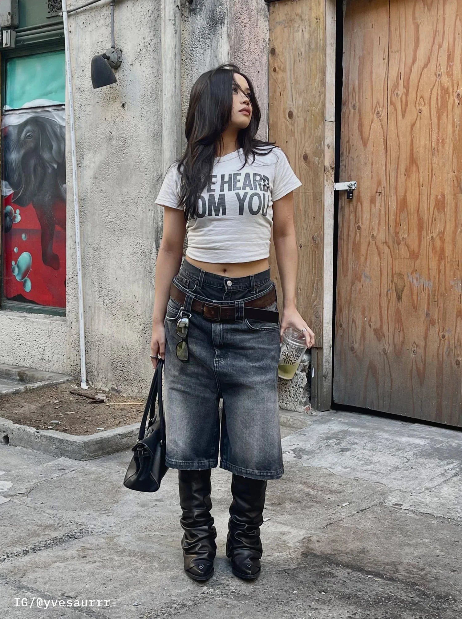 MOONLIGHT MANSION Silhouette Jorts Stone Grey