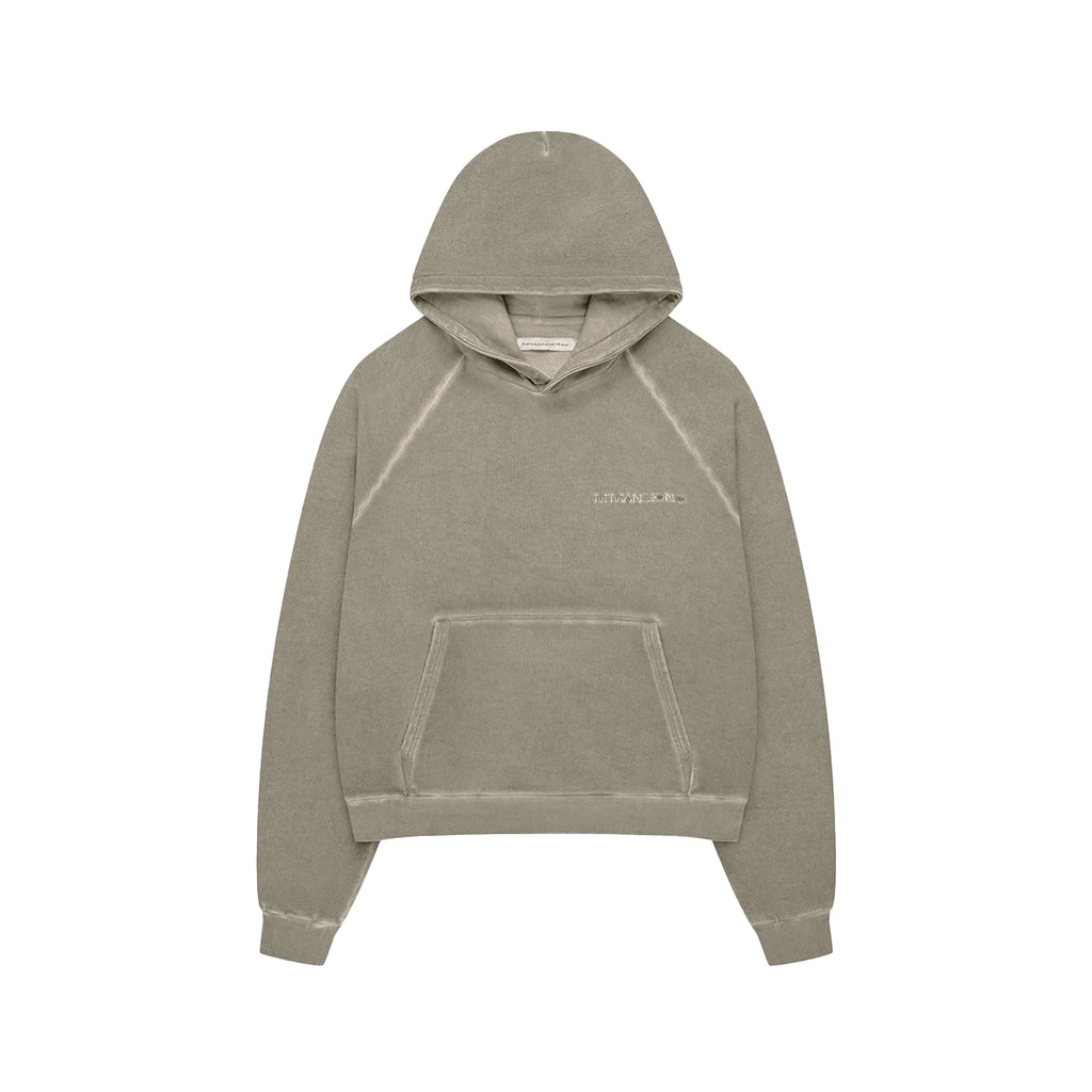 MOONLIGHT MANSION Washed Line Hoodie Desert Yellow