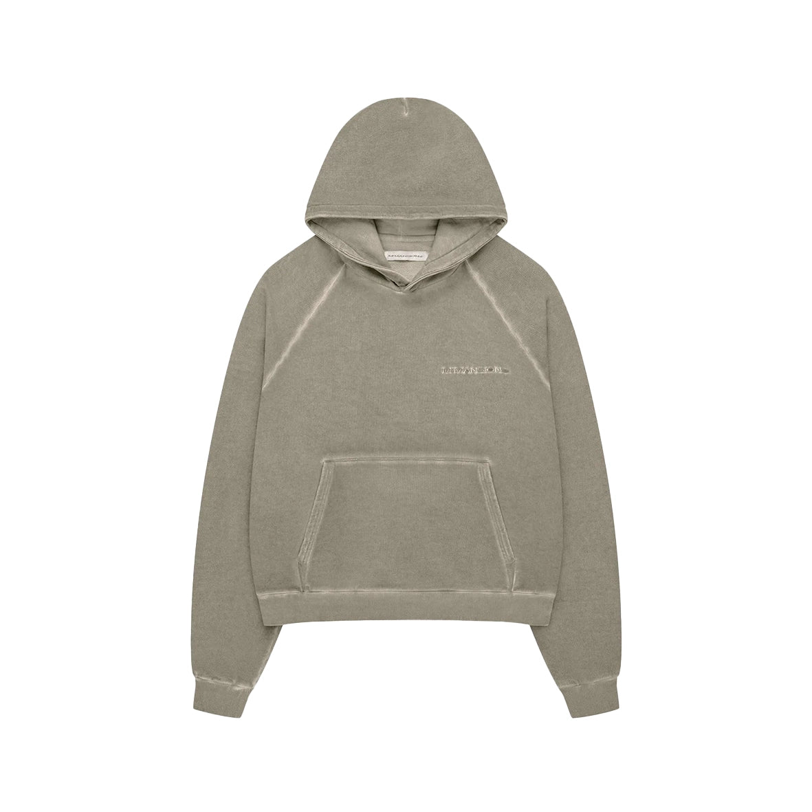 MOONLIGHT MANSION Washed Line Hoodie Desert Yellow