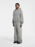MOONLIGHT MANSION Washed Line Hoodie Ivory Beige