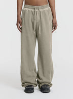 MOONLIGHT MANSION Washed Line Sweatpants Desert Yellow