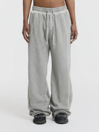 MOONLIGHT MANSION Washed Line Sweatpants Ivory Beige