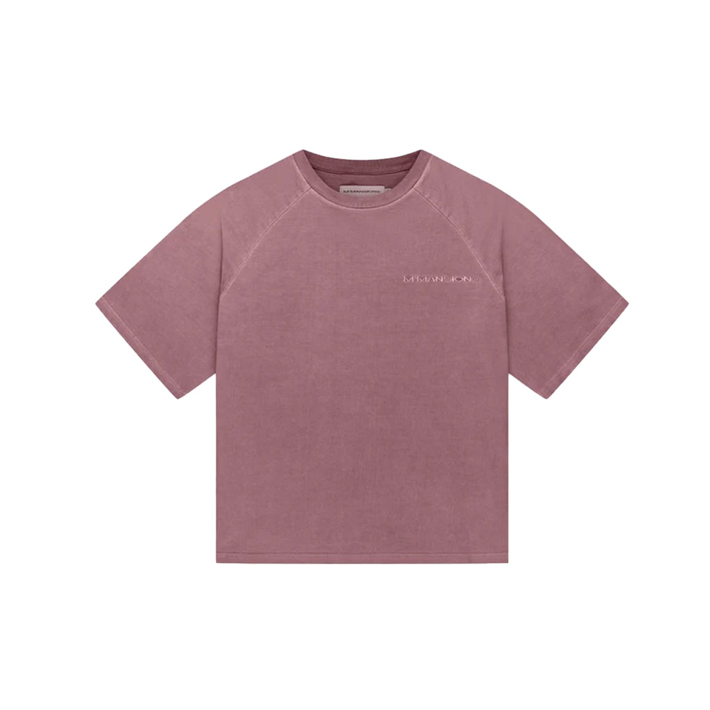 MOONLIGHT MANSION Washed Line T-Shirt Royal Red