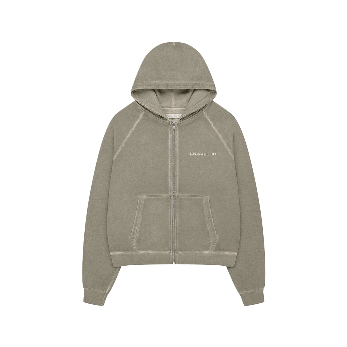 MOONLIGHT MANSION Washed Line Zip-up Desert Yellow