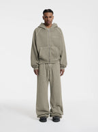 MOONLIGHT MANSION Washed Line Zip-up Desert Yellow