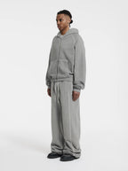 MOONLIGHT MANSION Washed Line Zip-up Ivory Beige