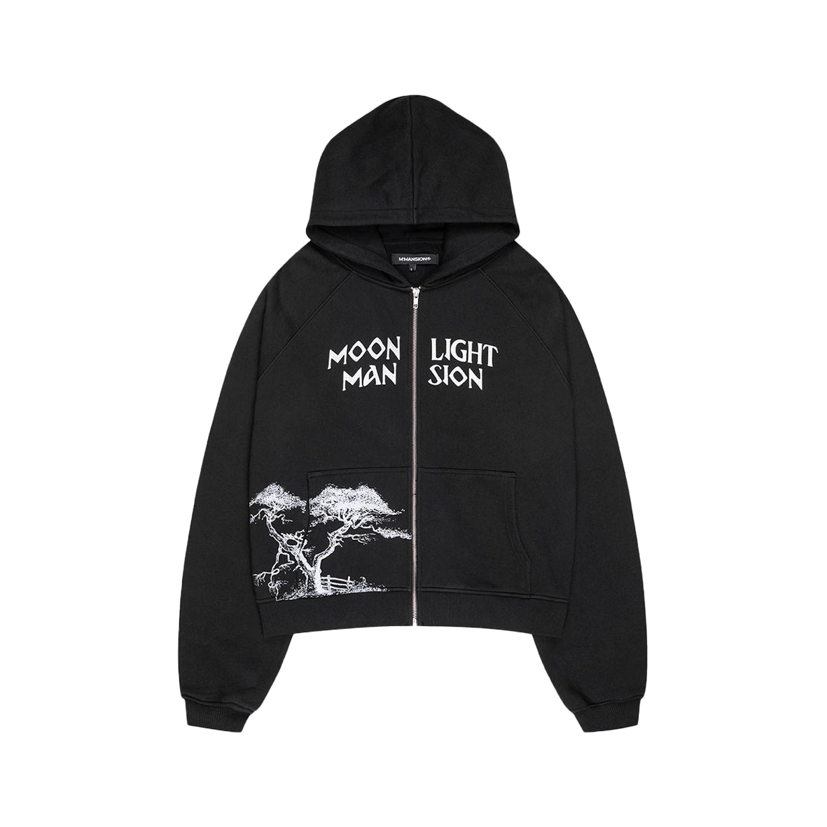 MOONLIGHT MANSION Tree Zip-Up Black