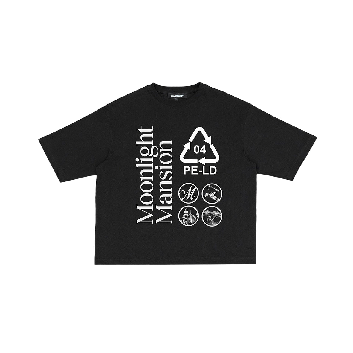 MOONLIGHT MANSION PET T-Shirt Black
