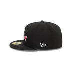 NEW ERA Atlanta Braves Black White Heart Icon 59FIFTY Fitted Cap 60943445