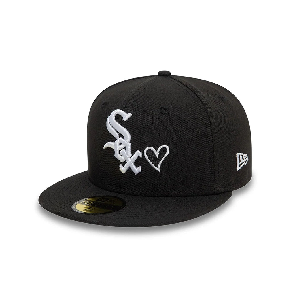 NEW ERA Chicago White Sox Black White Heart Icon 59FIFTY Fitted Cap 60943444