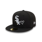 NEW ERA Chicago White Sox Black White Heart Icon 59FIFTY Fitted Cap 60943444