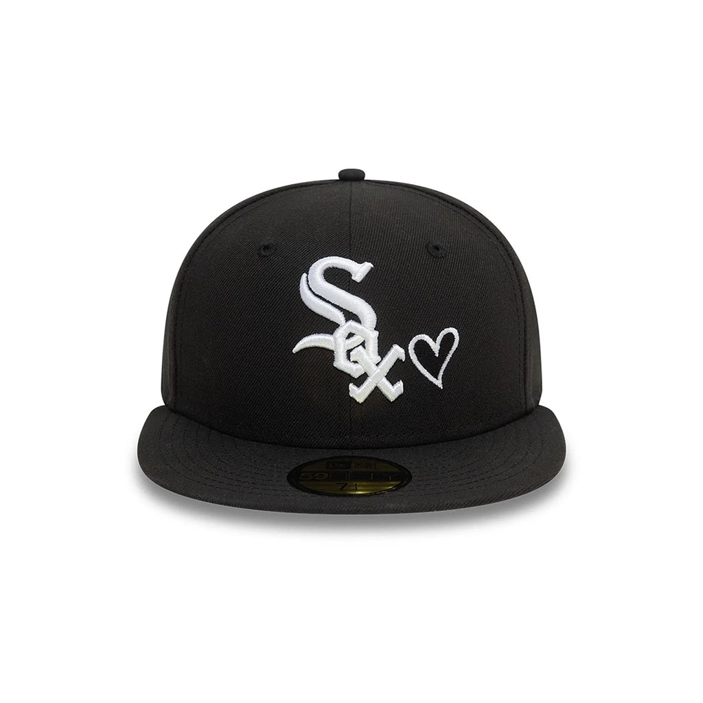 NEW ERA Chicago White Sox Black White Heart Icon 59FIFTY Fitted Cap 60943444