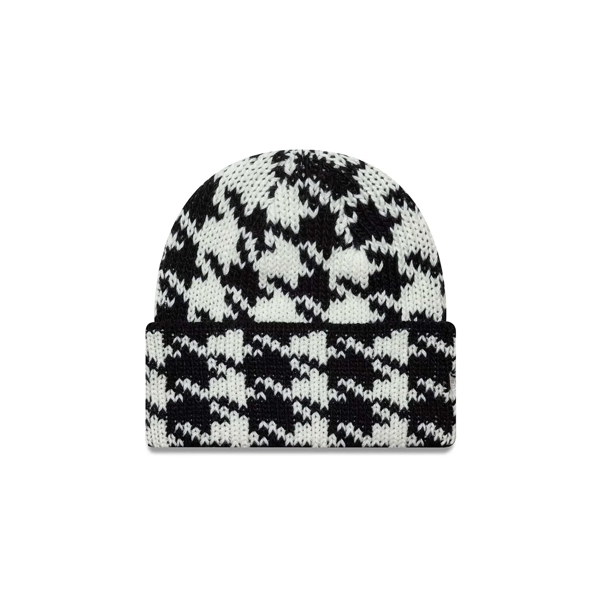 NEW ERA Houdstooth Black Cuff Knit Beanie Hat