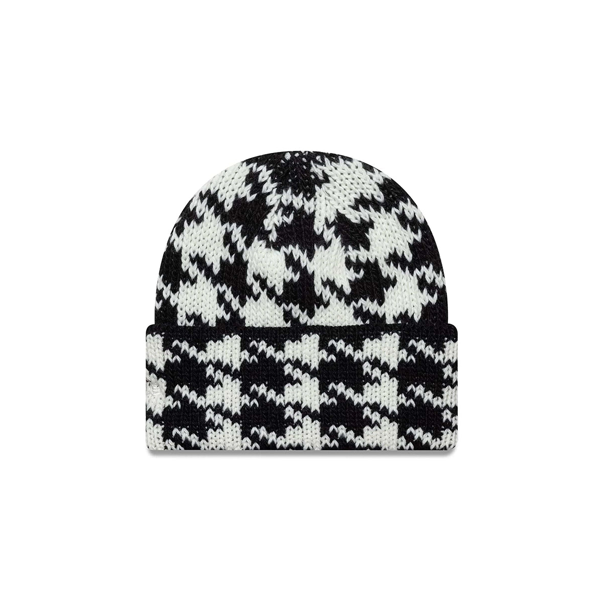 NEW ERA Houdstooth Black Cuff Knit Beanie Hat