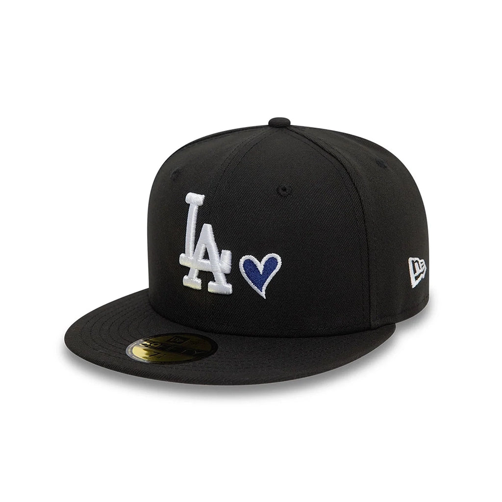 NEW ERA LA Dodgers Black White Heart Icon 59FIFTY Fitted Cap 60943446