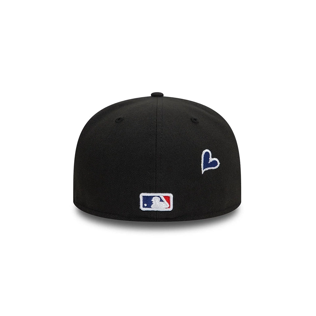 NEW ERA LA Dodgers Black White Heart Icon 59FIFTY Fitted Cap 60943446
