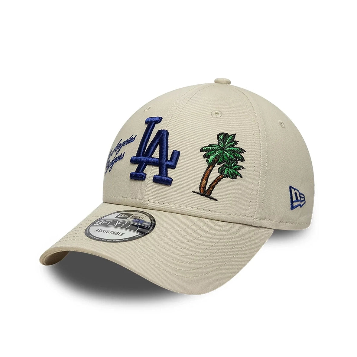 NEW ERA LA Dodgers City Icon 9FORTY Cap Beige Blue 60856335