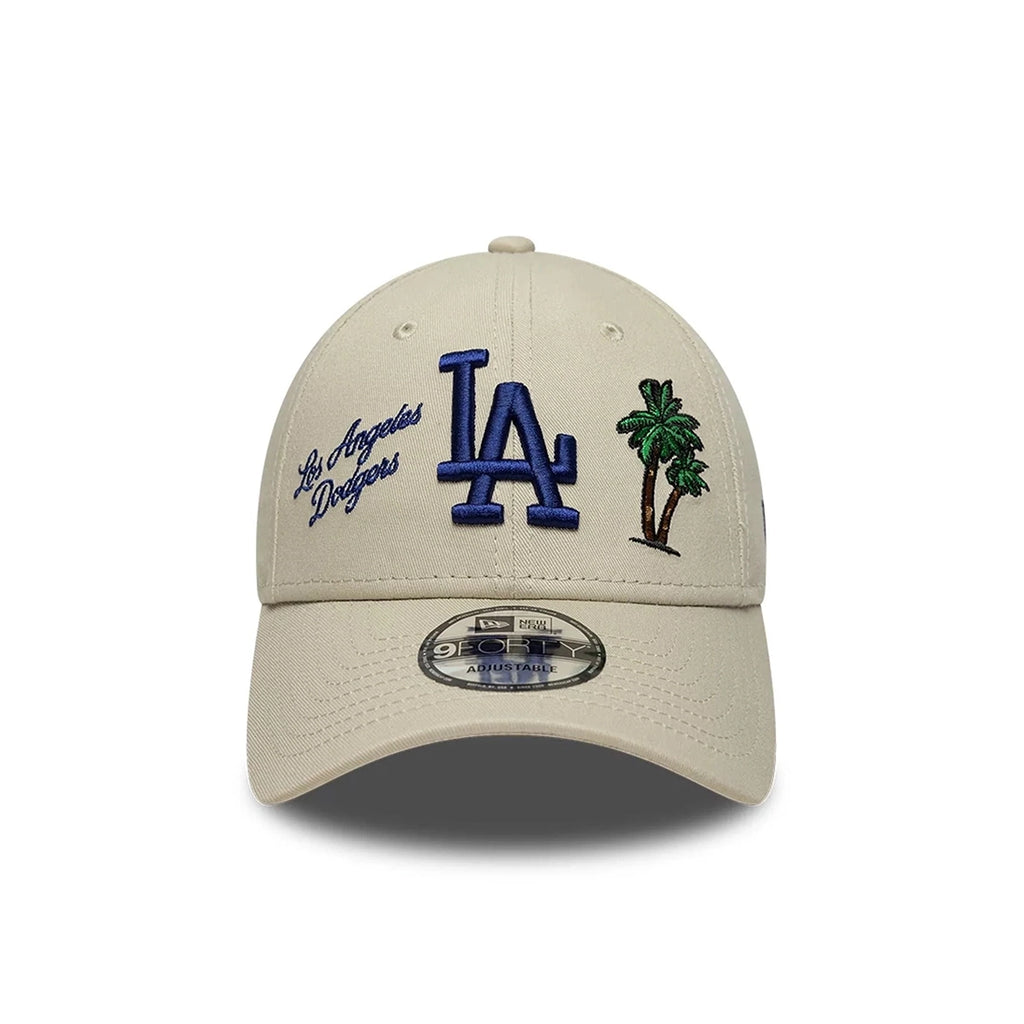 NEW ERA LA Dodgers City Icon 9FORTY Cap Beige Blue 60856335