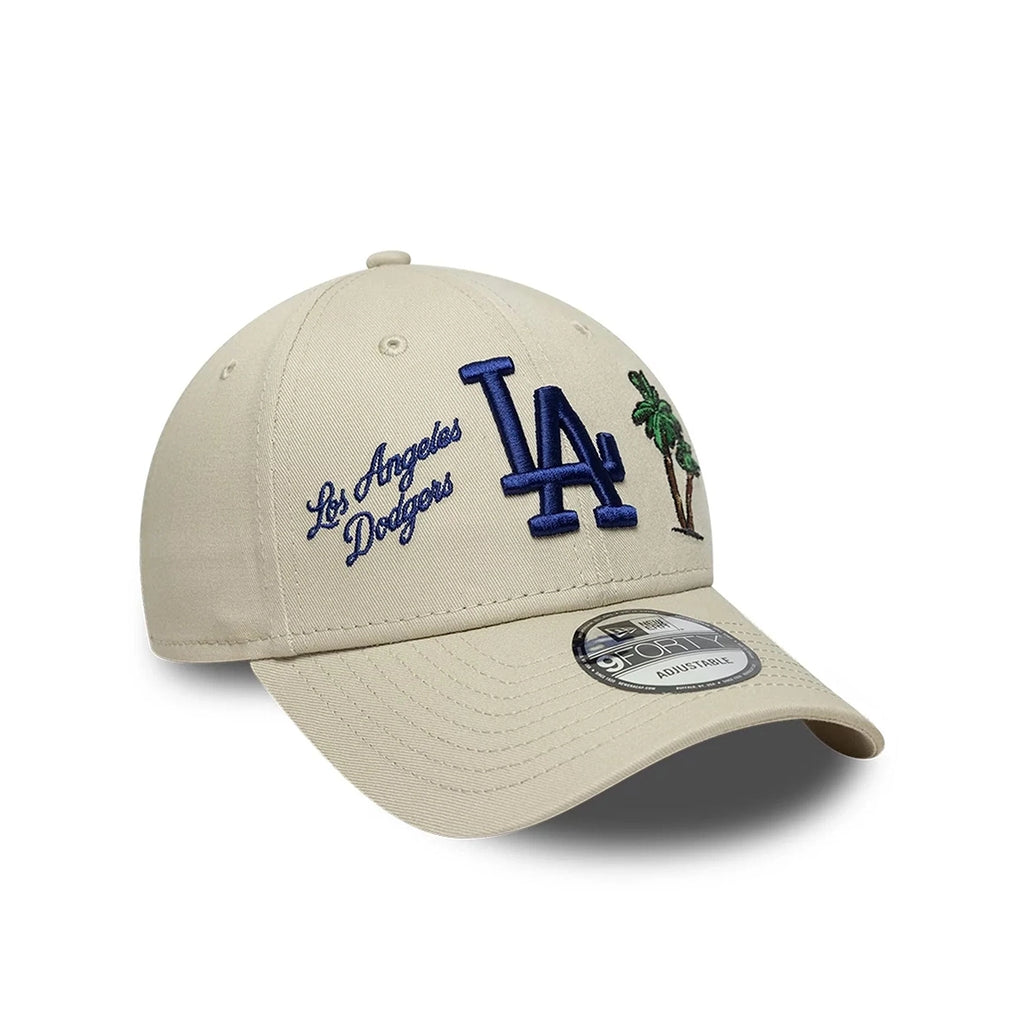 NEW ERA LA Dodgers City Icon 9FORTY Cap Beige Blue 60856335
