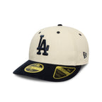 NEW ERA LA Dodgers Beige Navy MLB Cord 59FIFTY LP Fitted Cap