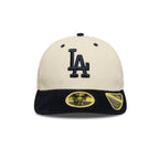 NEW ERA LA Dodgers Beige Navy MLB Cord 59FIFTY LP Fitted Cap