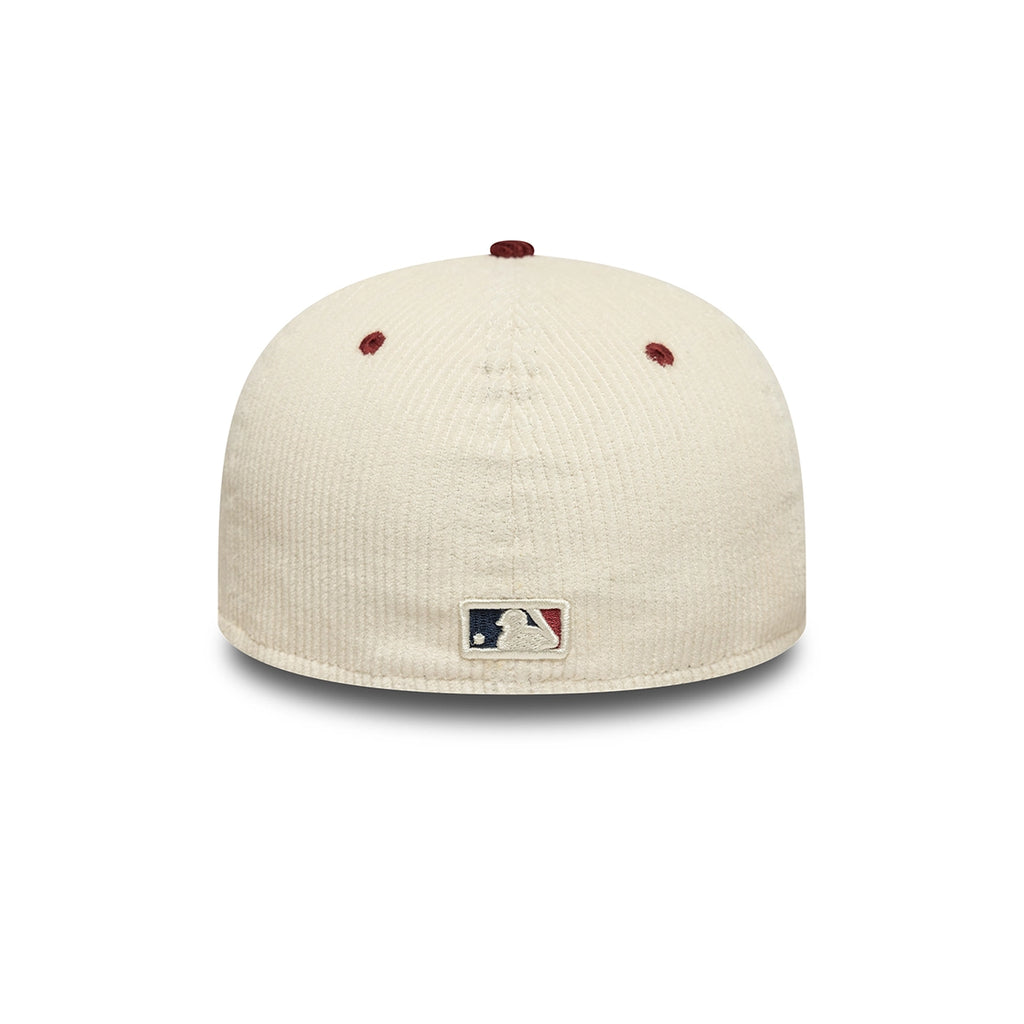 NEW ERA NY Yankees Beige Red MLB Cord 59FIFTY LP Fitted Cap