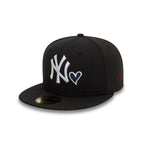 NEW ERA NY Yankees Black White Heart Icon 59FIFTY Fitted Cap 60943447